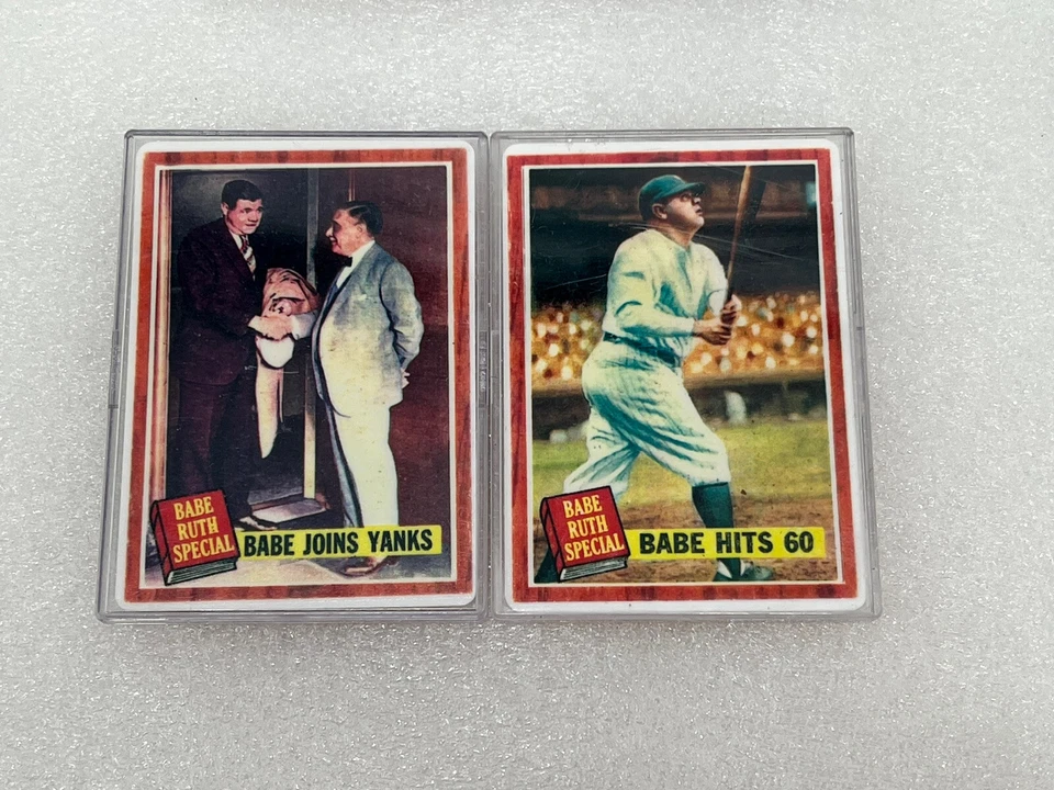 Juego de 10 tarjetas de porcelana Hamilton Collection 1962 Topps Babe Ruth 1992 Foto 4 de 4