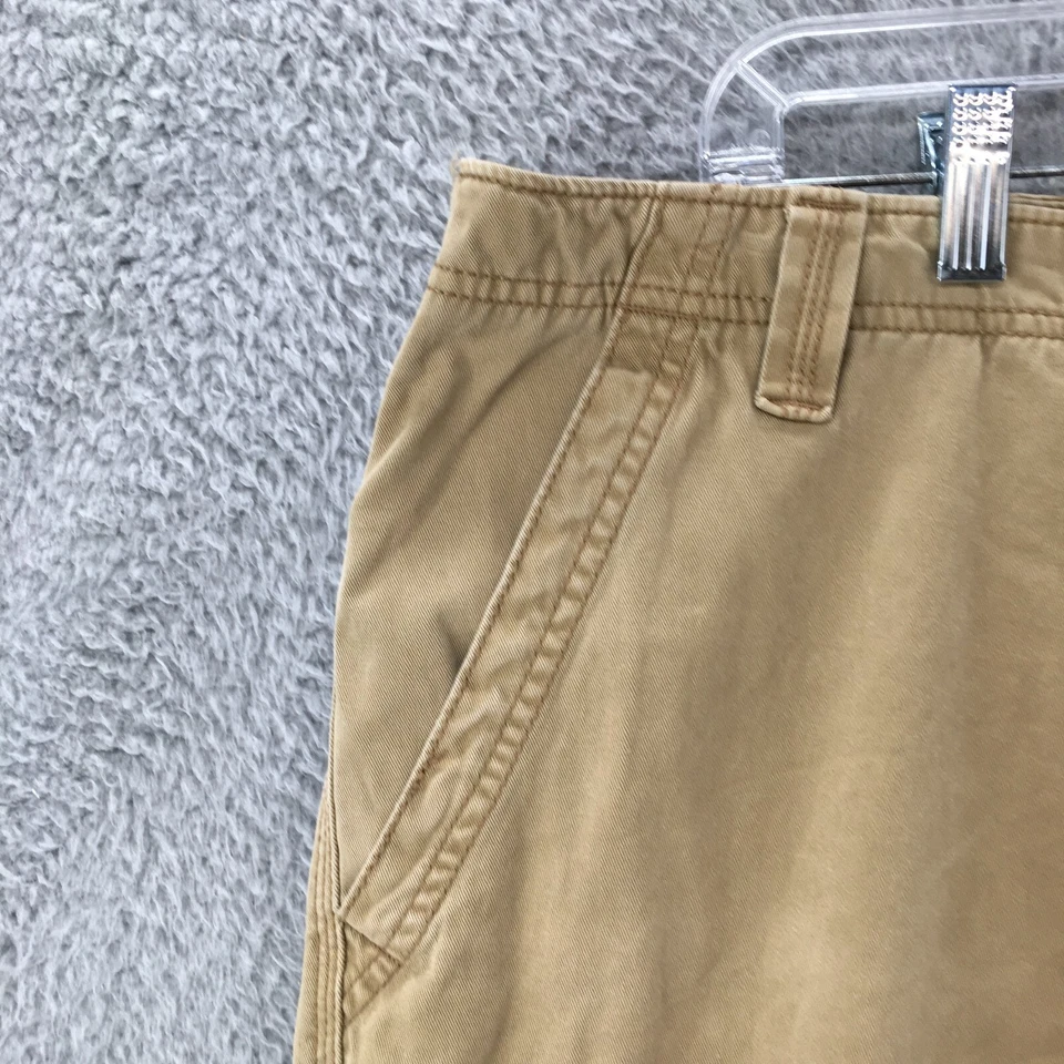 Lee 工装短裤男式 42 米色棉质高腰平前休闲纽扣拉链门襟 — 第 2/4 张图片