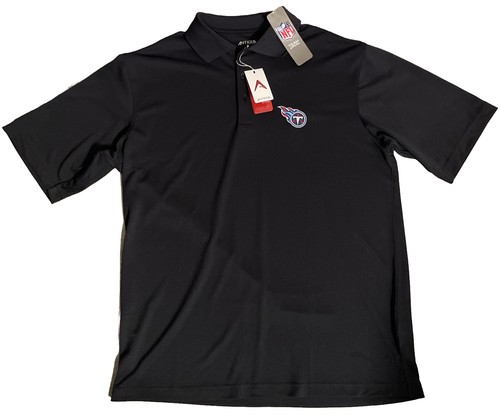 Antiqua Tennessee Titans NFL football Polo short sleeve mens size M black NWT - Picture 2 of 11