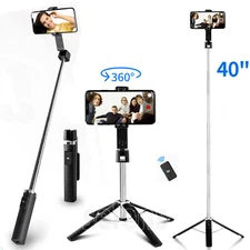 Wireless Remote Selfie Stick Tripod Phone Desktop Stand For iphone Samsung 40"