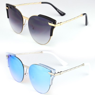 Sonnenbrille Frau Ausfahrt exs7964 Schmetterling gespiegelt Metall