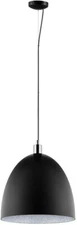 Eglo Mareperla 39487A 1-Light Bowl Pendant, Matte Black