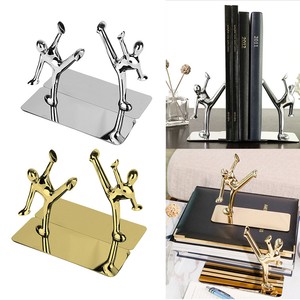 2x Decorative Kungfu Man Bookendsmetal Book Ends Book Stands