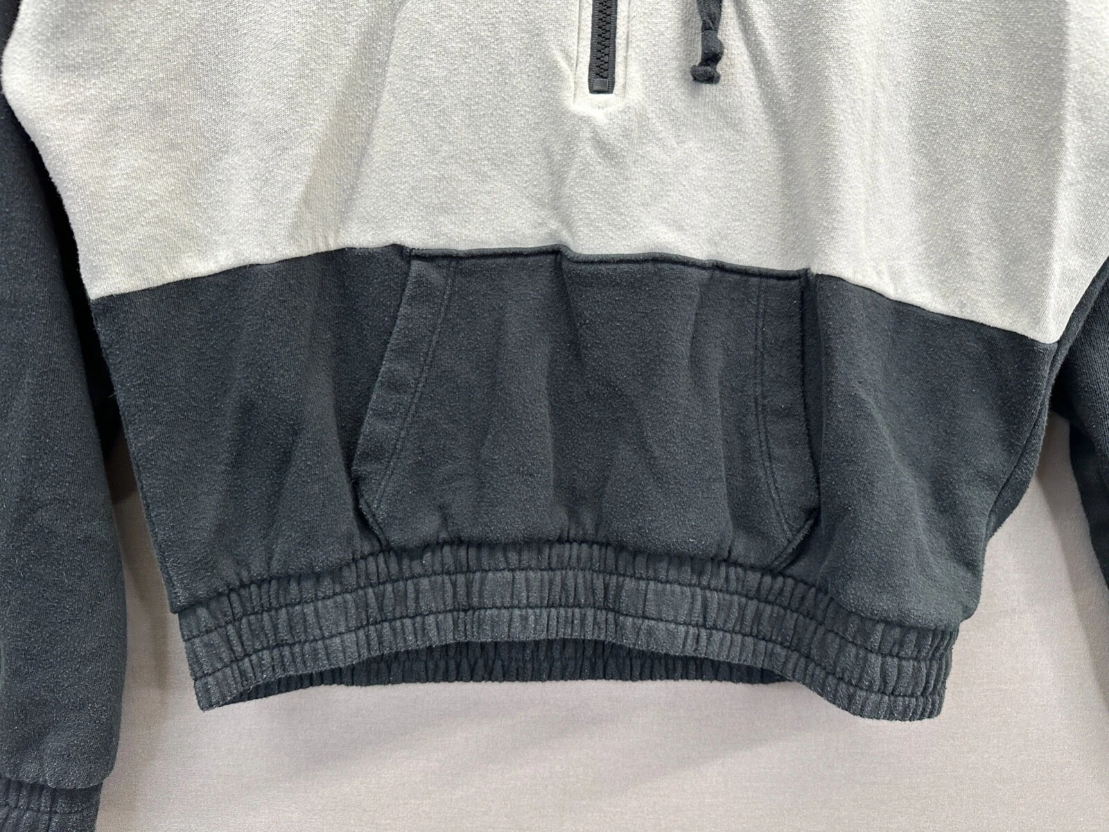 UNDERCOVER Felpa con cappuccio da donna rosa Victoria Secret nera con cerniera cordini manica lunga taglia XS