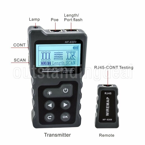 NF-8209 Cable Tracker Tester Network Cable Tester Tool Set For Testing CAT5 CAT6 - Picture 3 of 7
