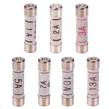 1A to 13A Domestic Plug Fuse 25.4mm x 6.3mm BS1362 1A 2A 3A 5A 7A 10A 13A
