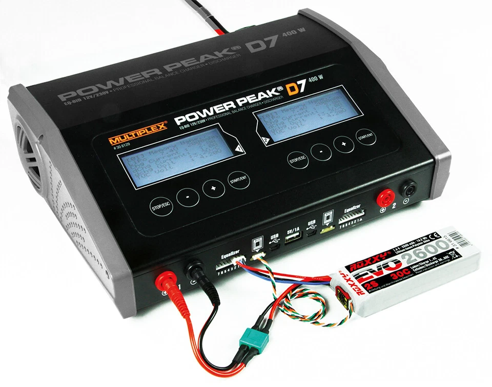Multiplex POWER PEAK RC Ladegerät D7 EQ-BID 12V/230V-Duo - 308129 - Bild 2 von 3