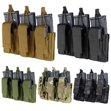 Condor 191233 MOLLE Modular Triple Kangaroo Rfile Pistol Magazine Mag Pouch