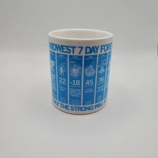 Midwest 7 Day Forecast Coffee Cup Mug 10 0z. Funny Meteorologist Gag Gift EC