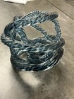 Glass Twisted Knot Rope Sculpture Hand Crafted Vtg Italian Venetian Style — photo 3