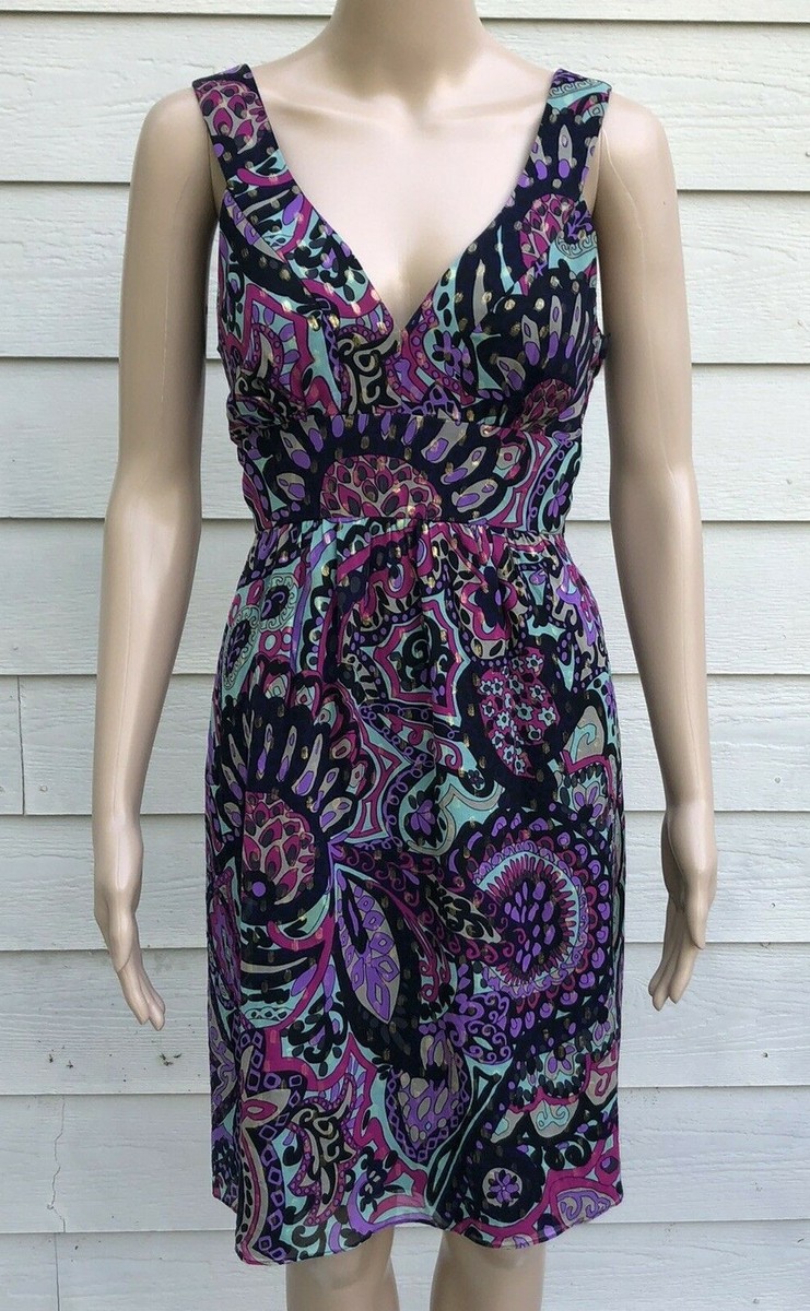 tibi new york silk dress NWT TIbi New York 100% silk purple racerback pleated dress w/ ruffles size 8
