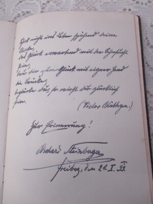 1933 Charlotte Liebert FREIBERG Obergasse Nr. 6 - Poesiealbum sächs. Mädchen