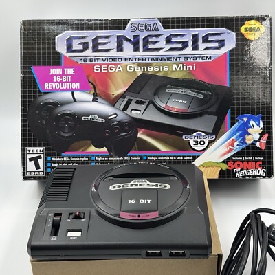 SEGA Genesis Classic Mini Console (MK-16000) CIB Authentic In Box & Tested 