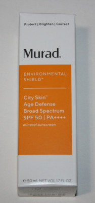 Murad City Skin Age Defense Broad Spectrum SPF 50 PA++++ Sunscreen 1.7 oz 01/26
