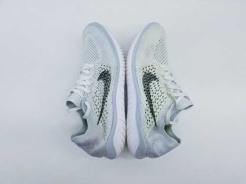 Nike Free RN Flyknit 2018 Women's Size 7 Running Shoes White Platinum *See desc* - Picture 7 of 13