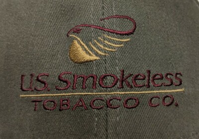U.S. SMOKELESS TOBACCO COMPANY hat gray-green adjustable cap