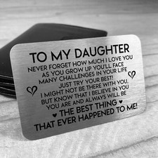 Special Gift For Daughter Metal Card Poem Daughter Birthday Gift From Mum Dad
