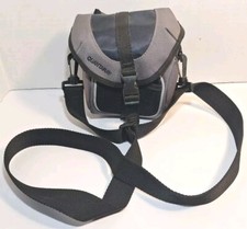Quantaray Camera Bag Case Gray & Blue Medium Sized Adjustable Divider 6"x6"x4"