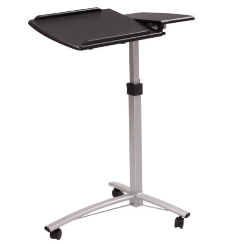 Angle Height Adjustable Rolling Laptop Desk Stand Sofa Bed Notebook PC Table - Picture 3 of 7