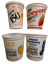 Vintage Yoplait 150 Breyers Sweetheart Plastics Inc Yogurt Containers Lot Prop
