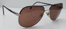 Vintage L'uomo Silver Gray Pilot Metal Sunglasses Italy FRAMES ONLY