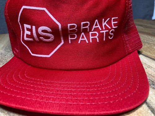 VTG SnapBack Mesh EIS BRAKE PARTS Vintage P Brand MADE IN USA Red Cap NEVER WORN - Picture 3 of 14