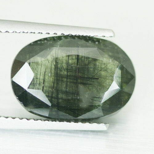 Meravigliosa miniera di terra 9,56 ct peridoto di rutilo 100% naturale - Foto 1 di 3