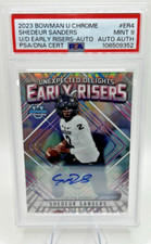 2023 Bowman Chrome U Shedeur Sanders Auto Early Risers /99 PSA 9 BROWNS
