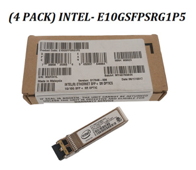 (4-PACK) NEW Intel G17046-006 Ethernet SFP+ SR Optics 1G/10G, E10GSFPSRG1P5