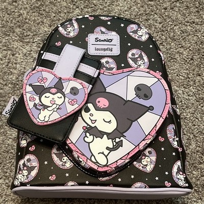Loungefly Kuromi Stained Glass Mini Backpack & Cardholder