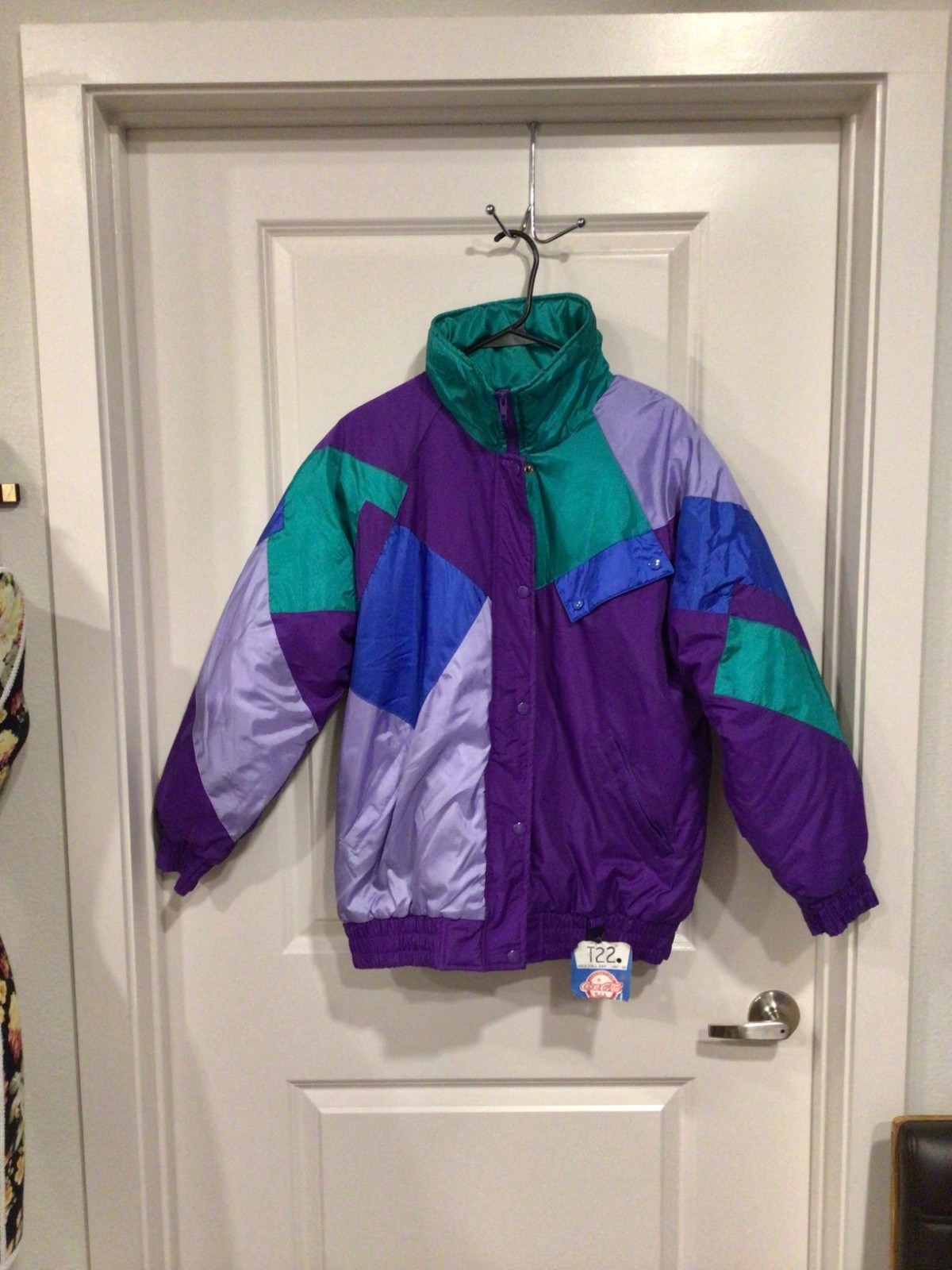 Vintage unisex multicolor puffer jacket