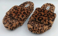 Steve Madden Women Fuzzy Animal Slippers Lounge Pink Grunge Shoe Size 8 Medium 