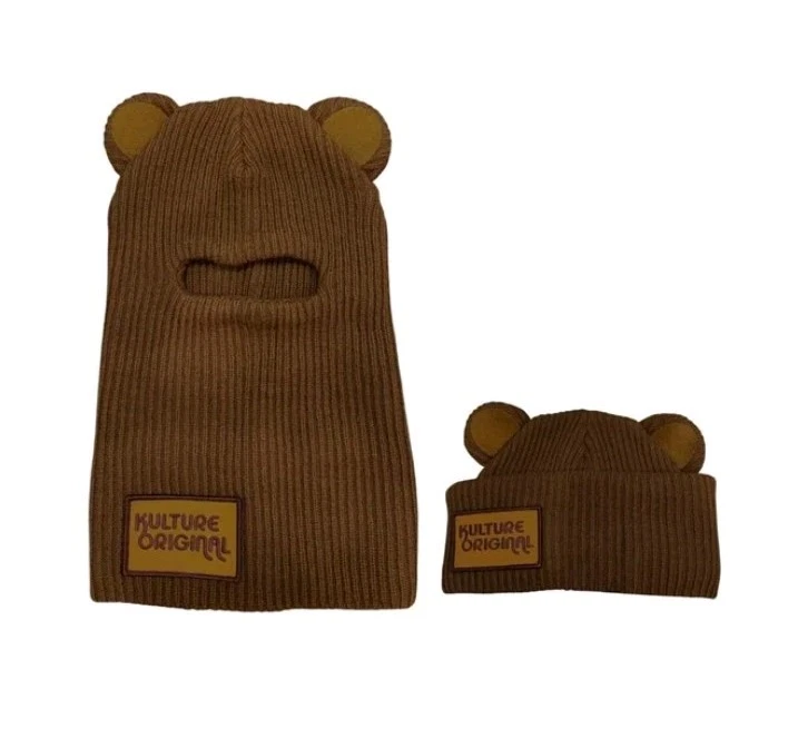 Kulture Original Grizzly Ski Mask Beanie 2-in-1 design