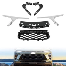Fit For Chevrolet Trax 2023 2024 Plastic Front Bumper Grille Chrome Trim Kit