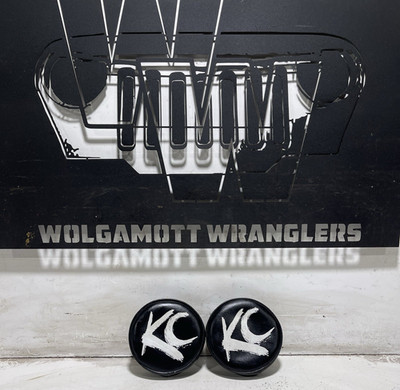 Vintage KC HiLites Fog Light Round COVERS 6'' 97-04 Jeep TJ Wrangler Brushed RARE
