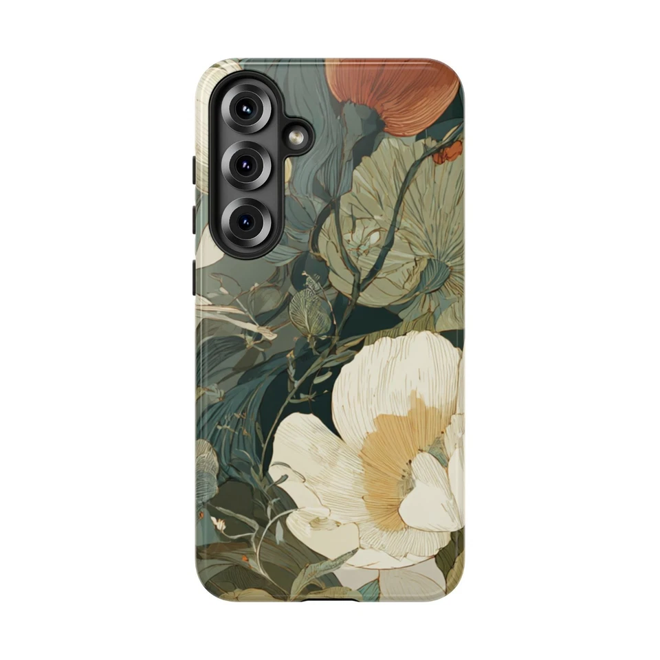 Samsung Phone Case – Vintage Floral Design, Shockproof Protective Cover - Image 4 of 4