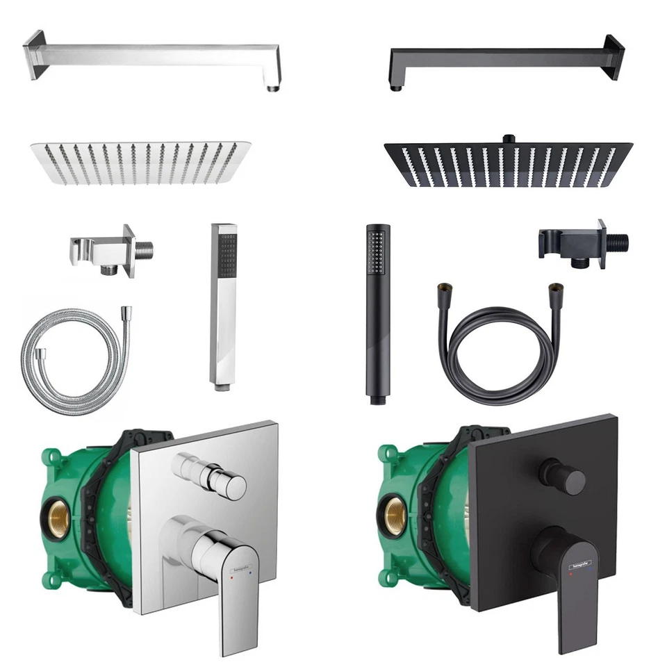 Duschset Hansgrohe Duschsystem iBox Unterputz Wannenset Regendusche Handbrause