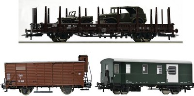 Roco ÖBB Militärzug ÖBH WILLYS JEEP / DODGE + 2 Begleitwagen Ep.3 ÖBB zu 05399