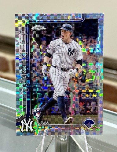 2025 Topps Chrome BEN RICE RC X-Fractor Xfractor Rookie #139 NY YANKEES