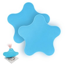 Silicone Drain Cover, Bath Drain Cover with 5 Strong Suction Cups, 6 inch Lar...
