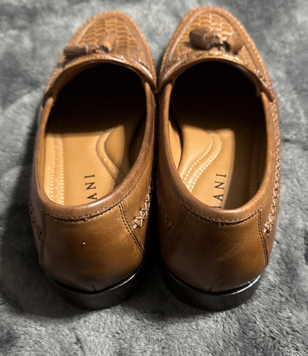 JOHNSTON & MURPHY DOMANI WOVEN TASSEL LEATHER SLIP ON  display picture 3