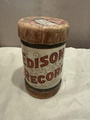 Antique 1905 Edison Cylinder Record ( Empty) Container National Phonograph Co  S
