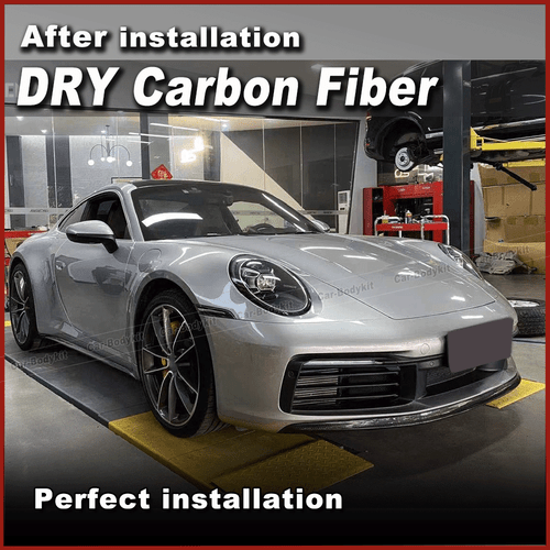 Fit For Porsche 911 992 Carrera GT3 2022-24 DRY CARBON Front Bumper Lip Spoiler - Picture 9 of 10