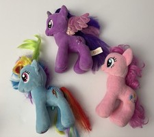 LOT OF 3 TY BEANIE BABIES MY LITTLE PONY PLUSH: Twilight Sp,Rainbow D,Pinky Pie