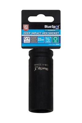 Blue Spot 1/2'' Antrieb 22 mm Steckschlüssel 6 Punkt Sechskant CRV Stahl Schwerlast