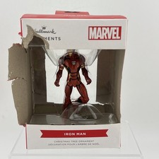 Hallmark Ornaments 2021 Marvel Iron Man Christmas Tree Ornament Damaged Box