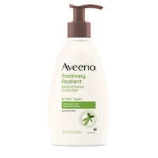 Aveeno Positively Radiant Brightening Facial Cleanser 11 Fl Oz Oil Free Cleanser