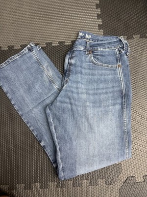 Wrangler Retro Men's Slim Bootcut Jeans Size 33 Light Wash Blue Denim