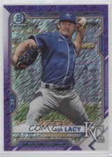 2021 Bowman Chrome Prospects Purple Shimmer Refractor /250 Asa Lacy #BCP-194 3c2