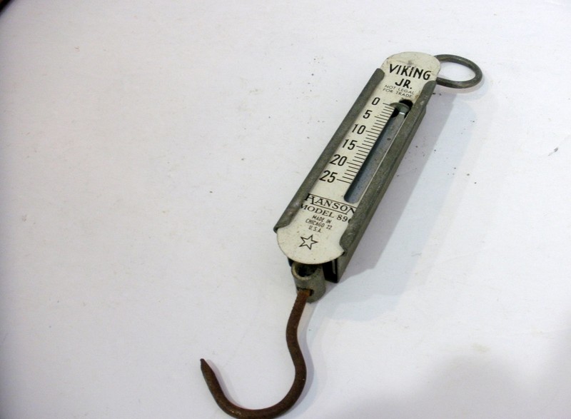 Vintage Viking Jr. Hanson Model 890 25 Lb. Hanging Scale
